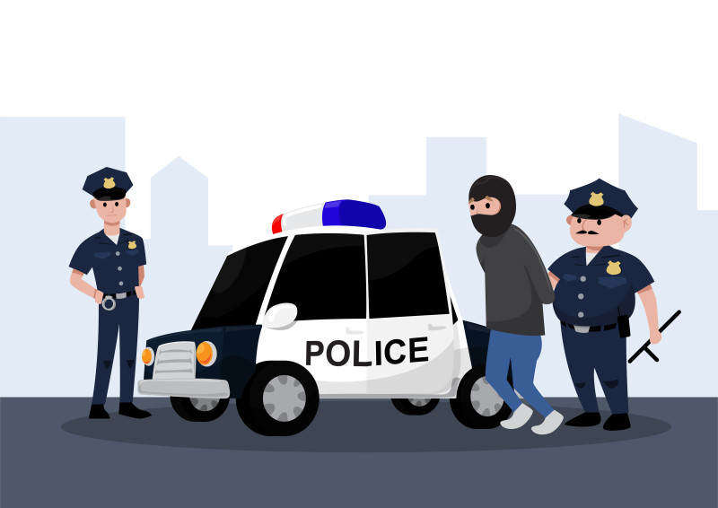 police-officers-arresting-someone-vector